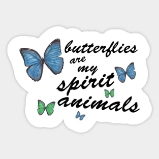 Hand Painted Butterflies With Sign Sticker